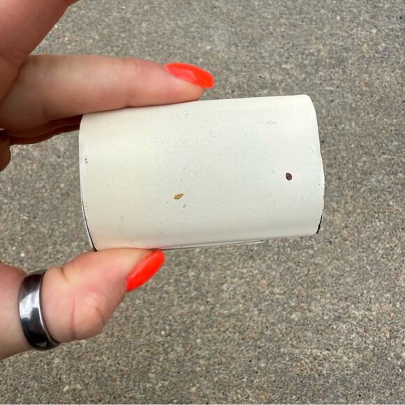 Vintage Tin Match Box Holder White and Black Wall-Mounted Holder - Picture 5 of 5